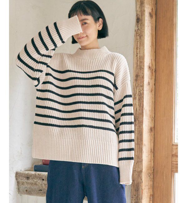 Lbc with Life「マットモール畦ニットプルオーバー」|カーディガン|