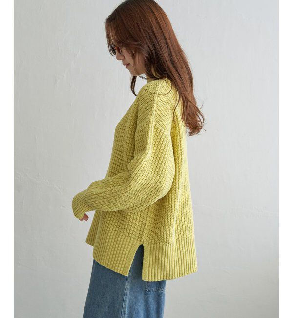 Lbc with Life「マットモール畦ニットプルオーバー」|カーディガン|