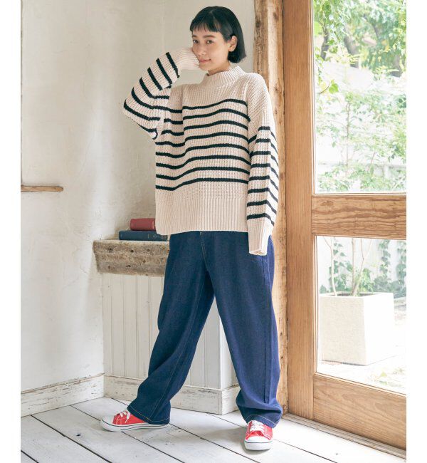 Lbc with Life「マットモール畦ニットプルオーバー」|カーディガン|