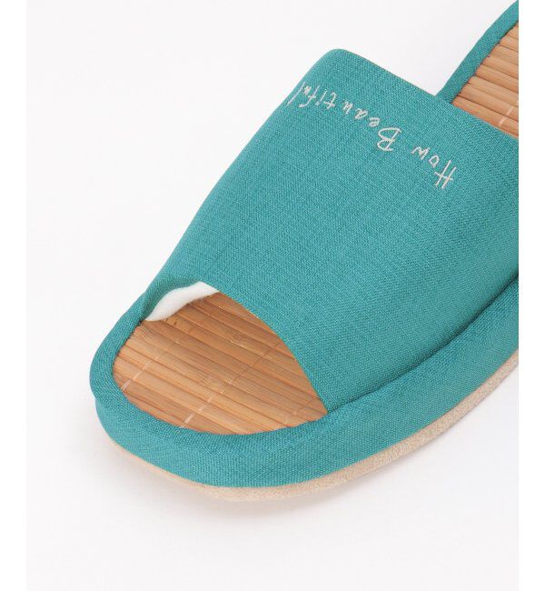 Lbc with Life「茶竹厚底ロゴスリッパ」|ルームシューズ|