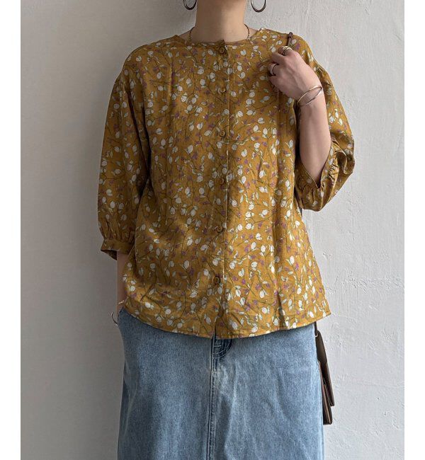 Lbc with Life「ボタニカルプリント2WAYブラウス」|シャツ・ブラウス|