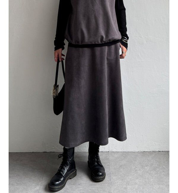 Lbc with Life「スエードポンチロングスカート」|スカート|