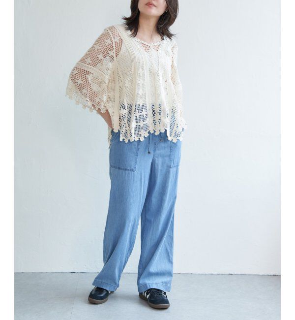 VENCE share style「デニムベイカーパンツ」|デニム|