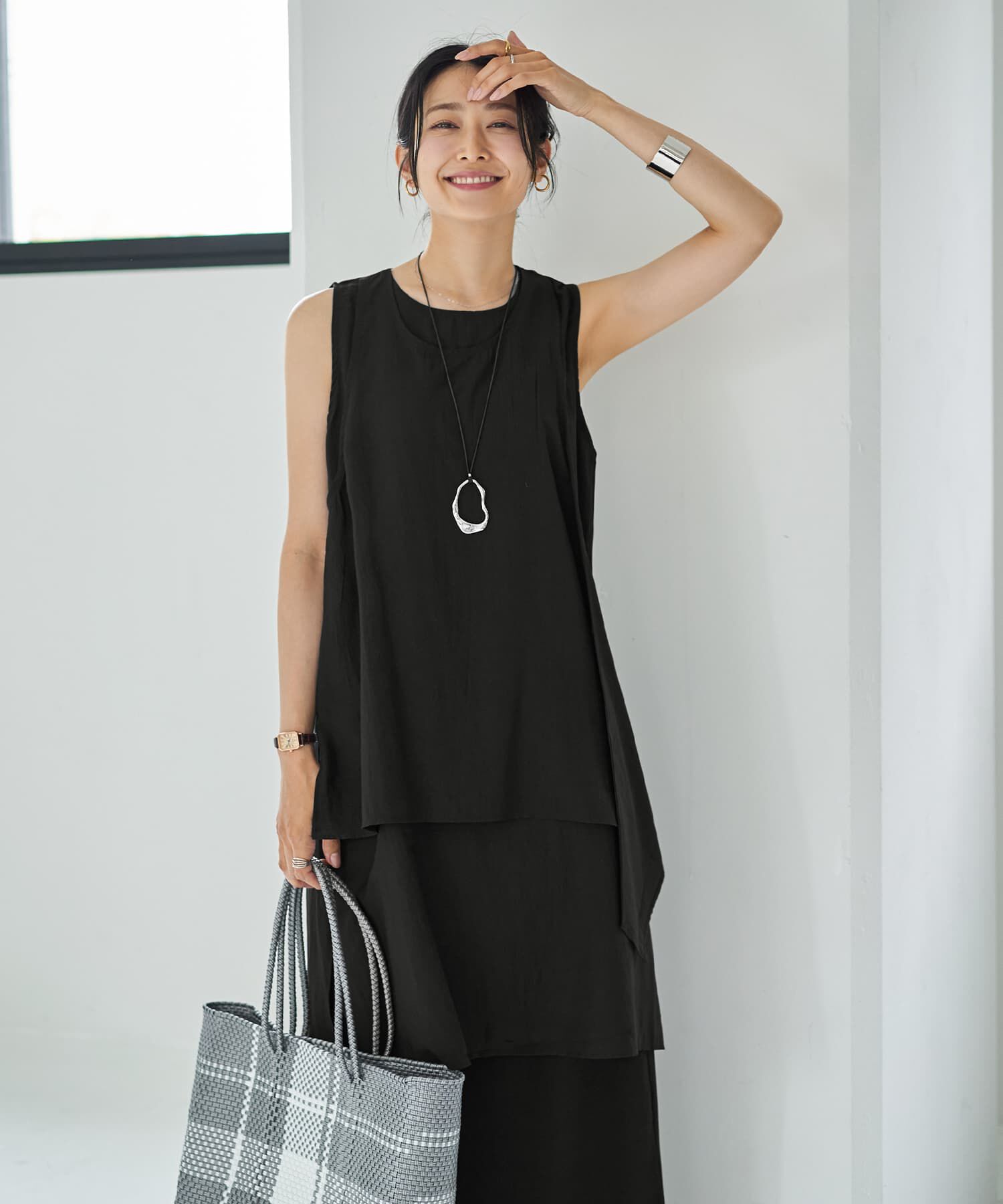 STYLE DELI「落ち感レイヤードロングブラウス」|シャツ・ブラウス|