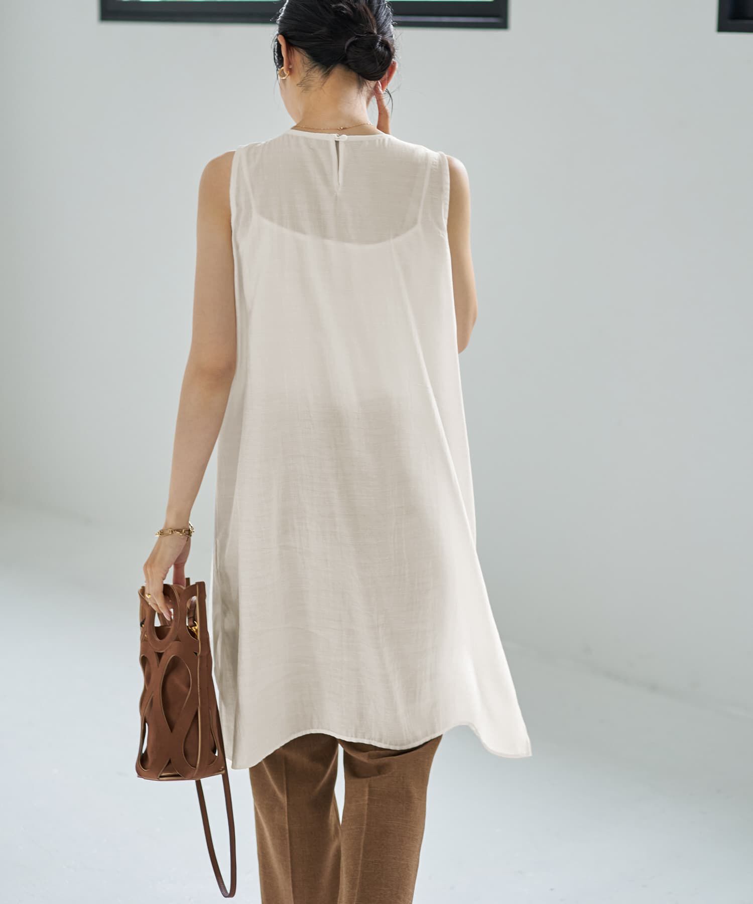 STYLE DELI「落ち感レイヤードロングブラウス」|シャツ・ブラウス|