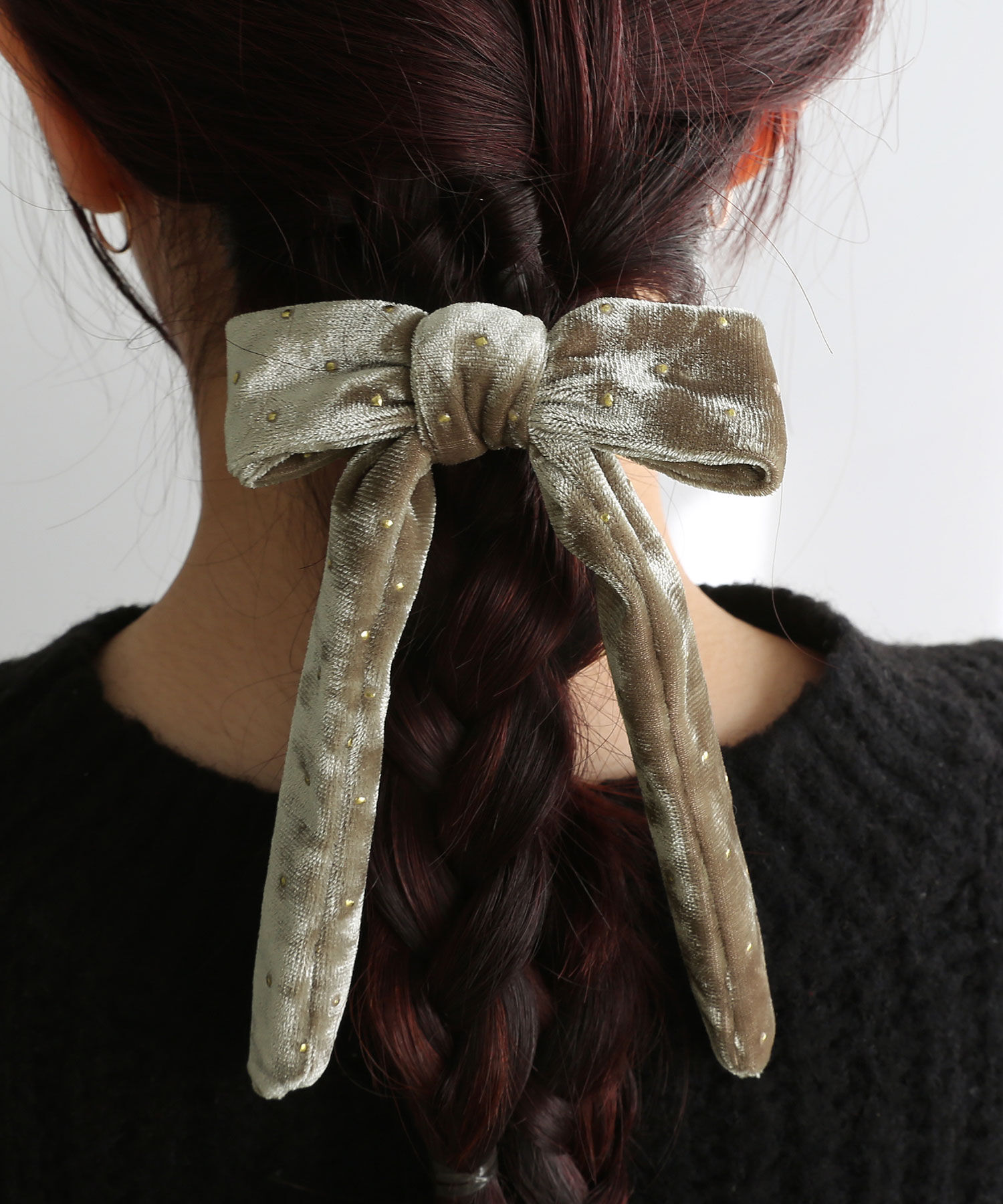 colleca la「ドット柄 ベロアリボンヘアゴム」|ヘアゴム・シュシュ|