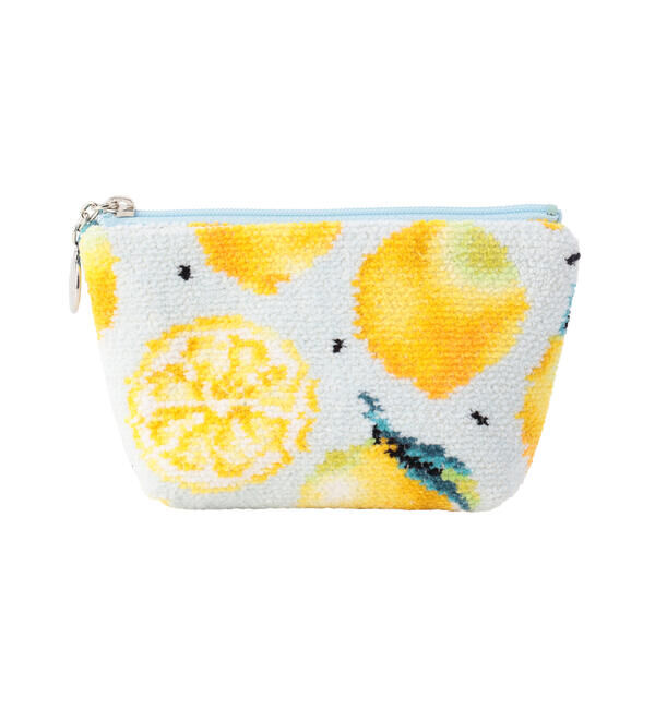 LOVERARY BY FEILER「レモンドット　ポーチ　L/LDO-213015」|ポーチ|ペールブルー