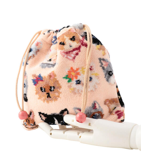 LOVERARY BY FEILER「ラブラリープリティーキャッツ　巾着　L/LCT-213097」|ポーチ|