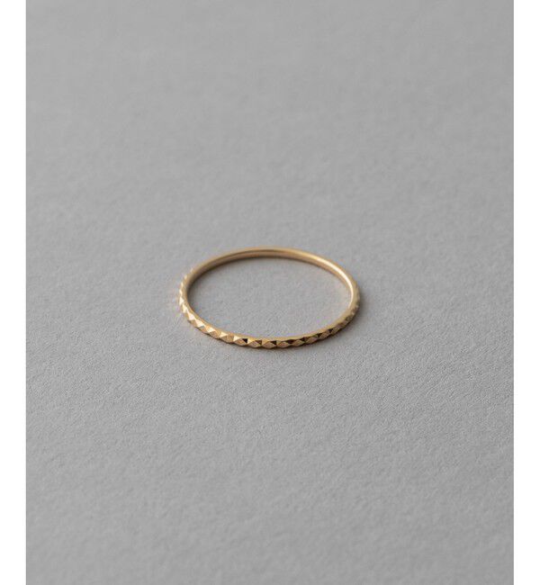 ete「[クレール]K18YG スタッズカット リング」|リング|