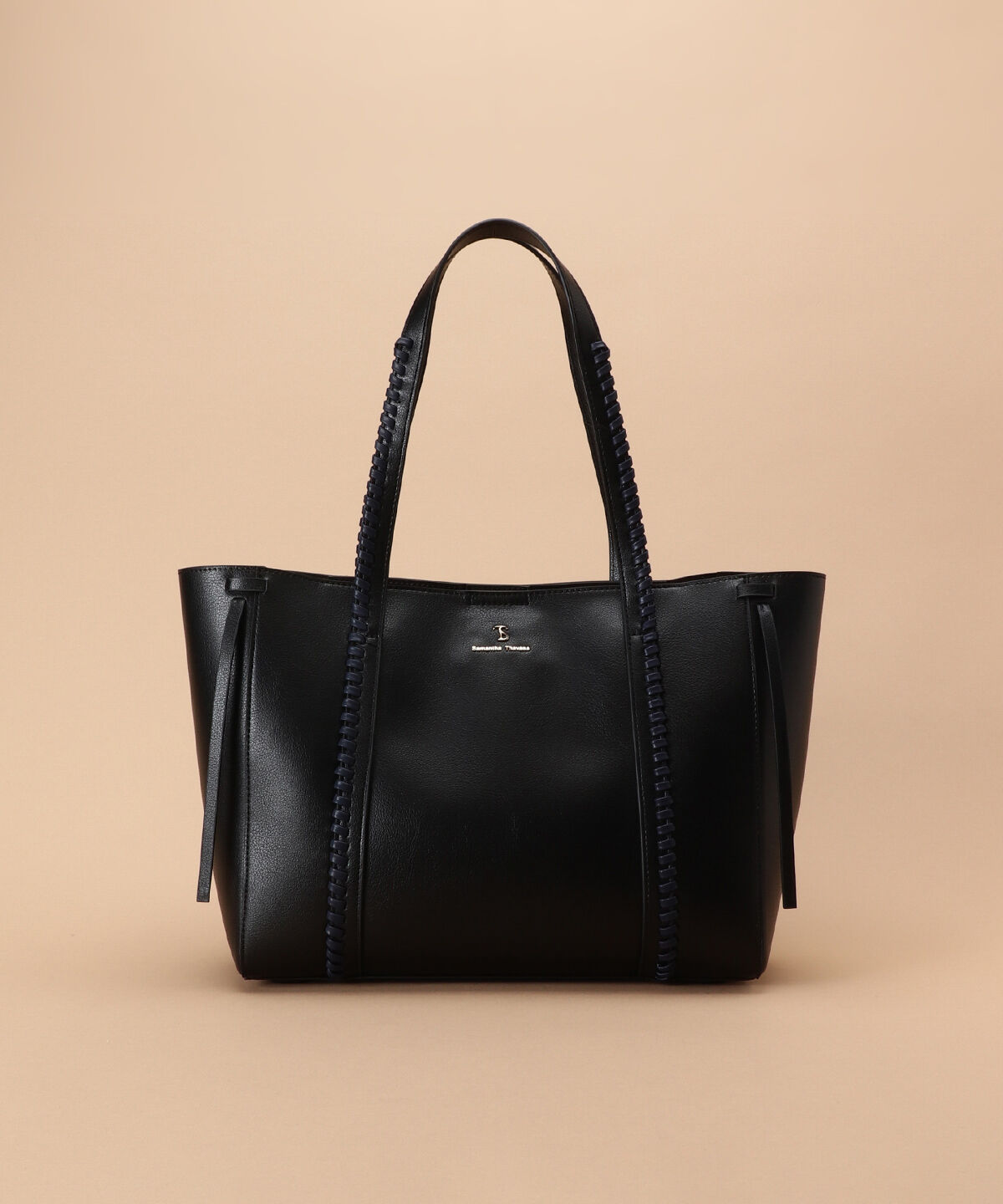 Samantha Thavasa「かがりデザイントートバッグ」|トートバッグ|ブラック