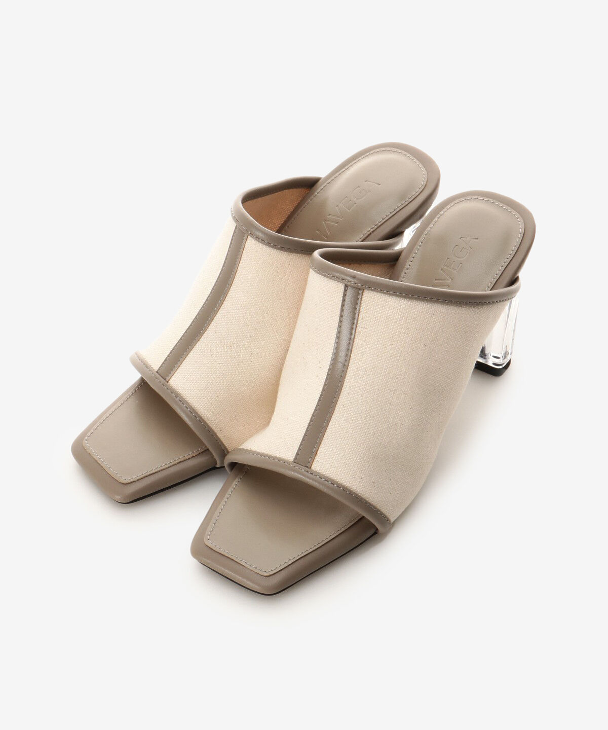 Samantha Vega「キャンバスクリアヒールサンダル(S)」|その他|ベージュ