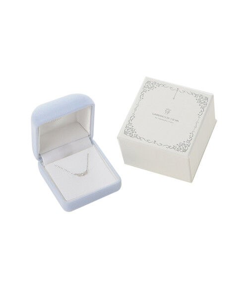 SAMANTHA SILVA「K10 WG 3ストーンネックレス」|ネックレス|