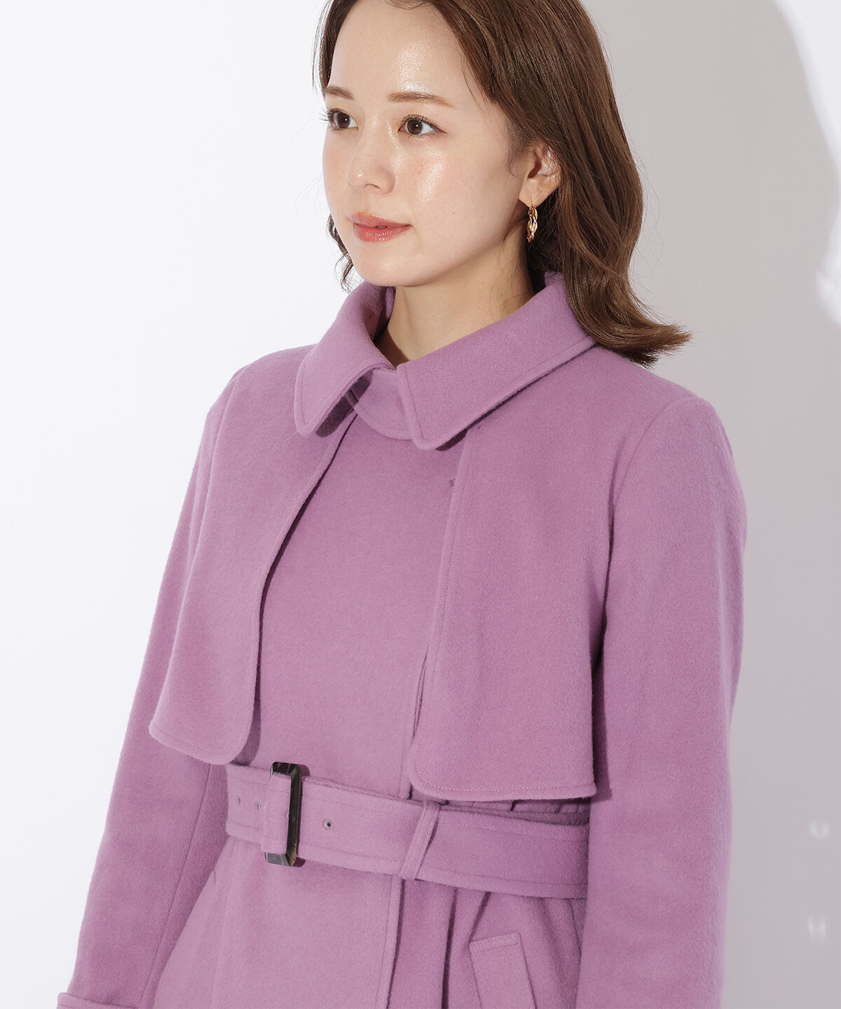 アンドクチュール「ペコラムビーバートレンチコート」|ステンカラーコート|