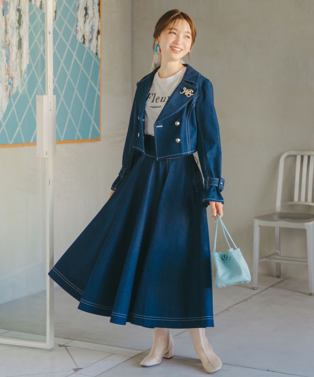 WILLSELECTION「デニムフレアスカート」|スカート|