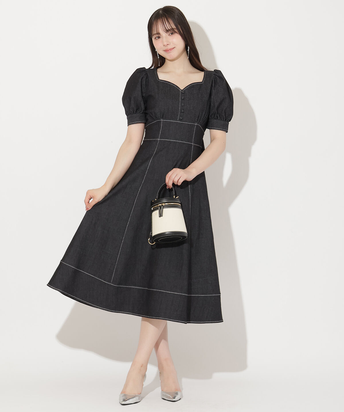 WILLSELECTION「デニムバックリボンワンピース」|ワンピース|