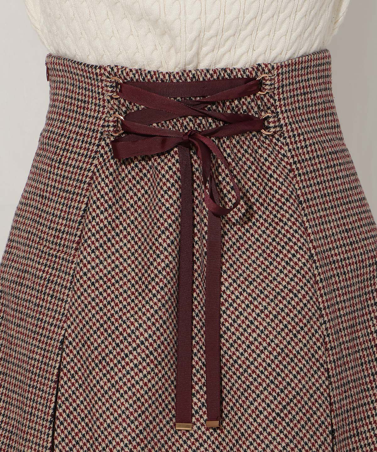 WILLSELECTION「バックスピンドルボックスタックミニスカート」|フレア|