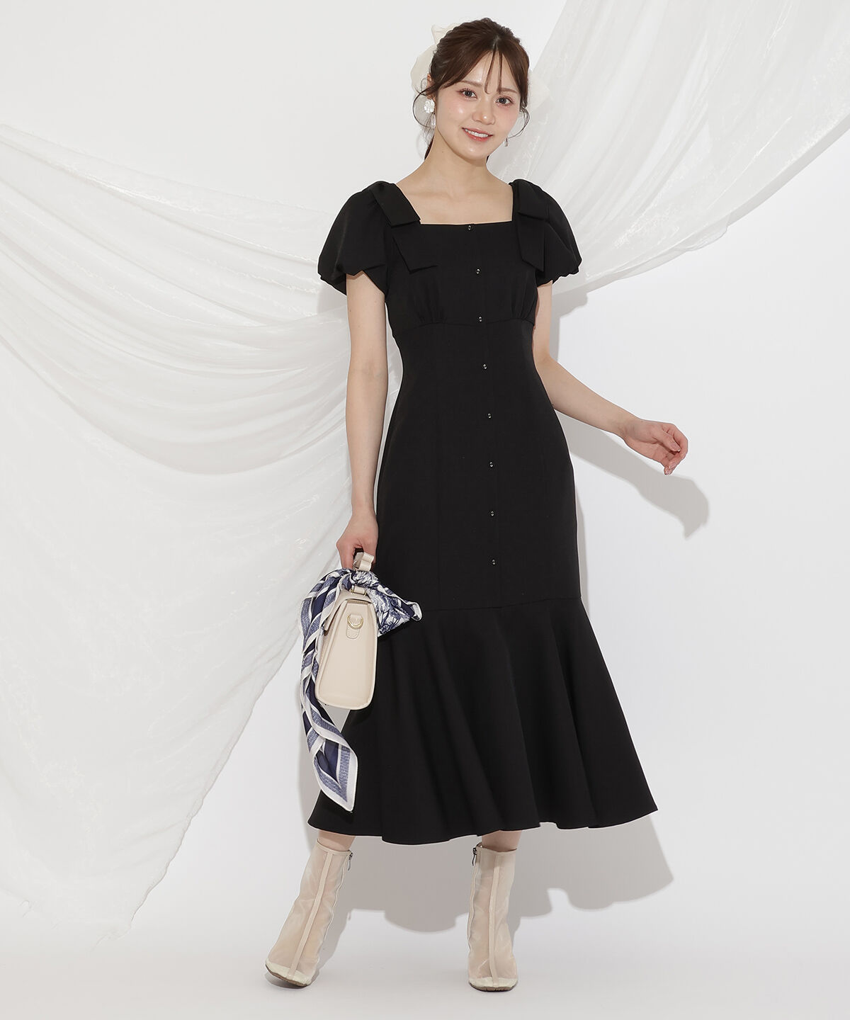 WILLSELECTION「ショルダーリボンマーメイドワンピース」|ワンピース|