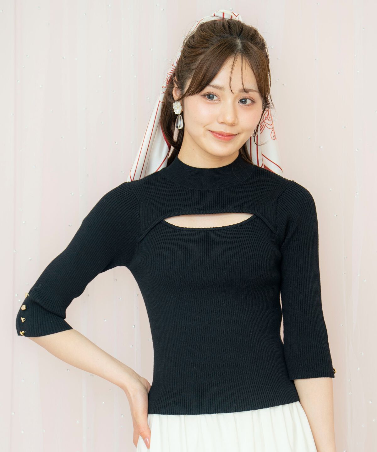 WILLSELECTION「デコルテオープンハイネックプルオーバー」|ニット・セーター|