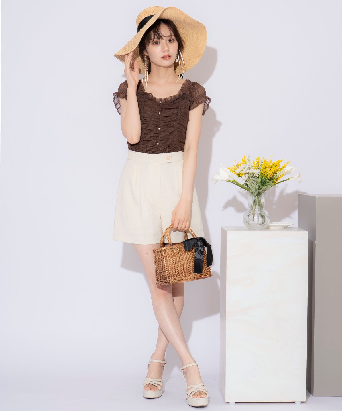 WILLSELECTION「タックデザインショートパンツ」|キュロット|