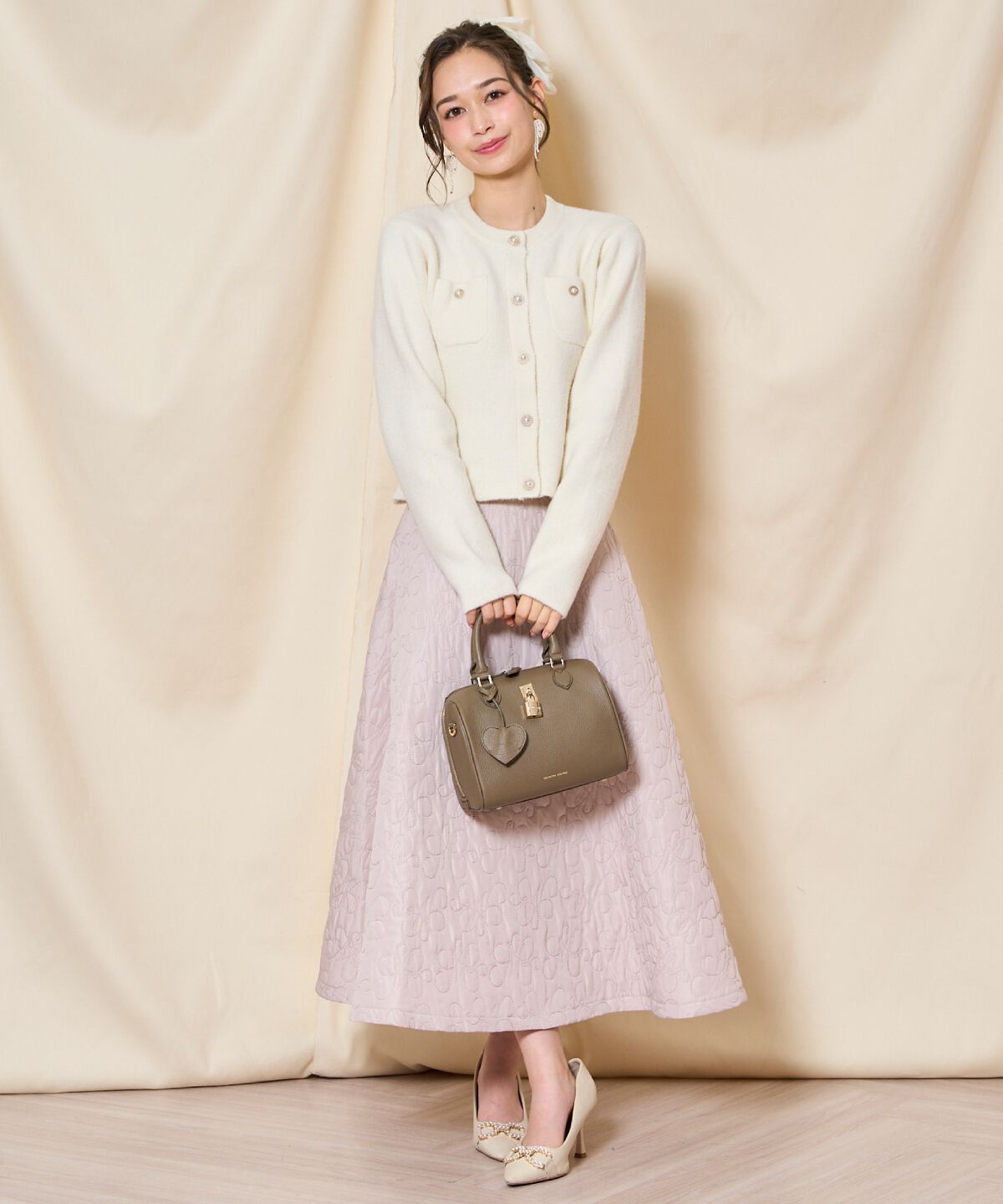 WILLSELECTION「キルティングボリュームフレアスカート」|フレア|