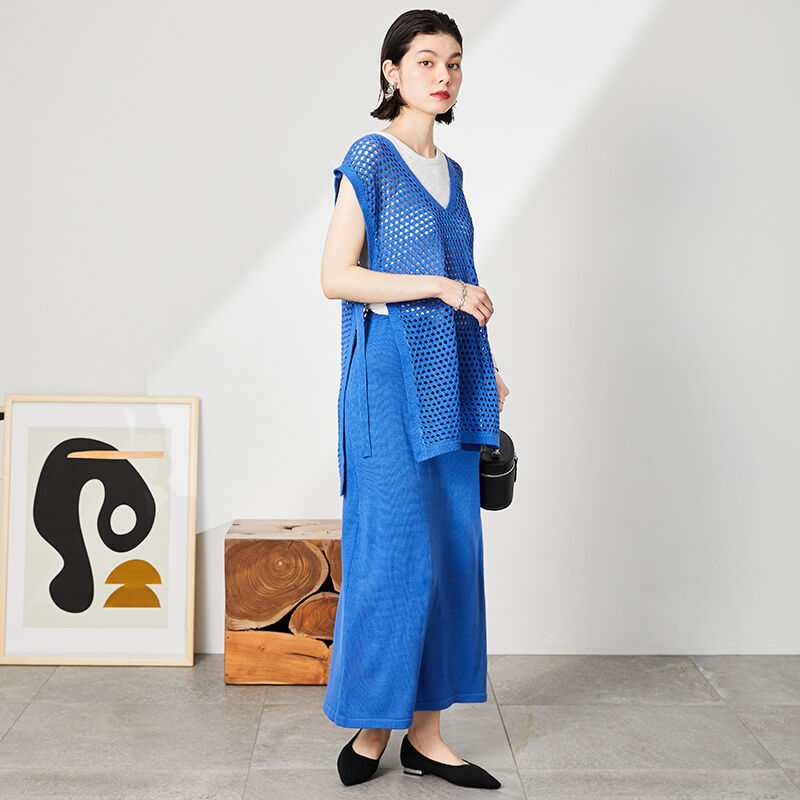 ORiental TRaffic「【アウトレット価格】ポインテッドトゥニットパンプス/31127 フラット ニット ポインテッドトゥ 人気」|パンプス|