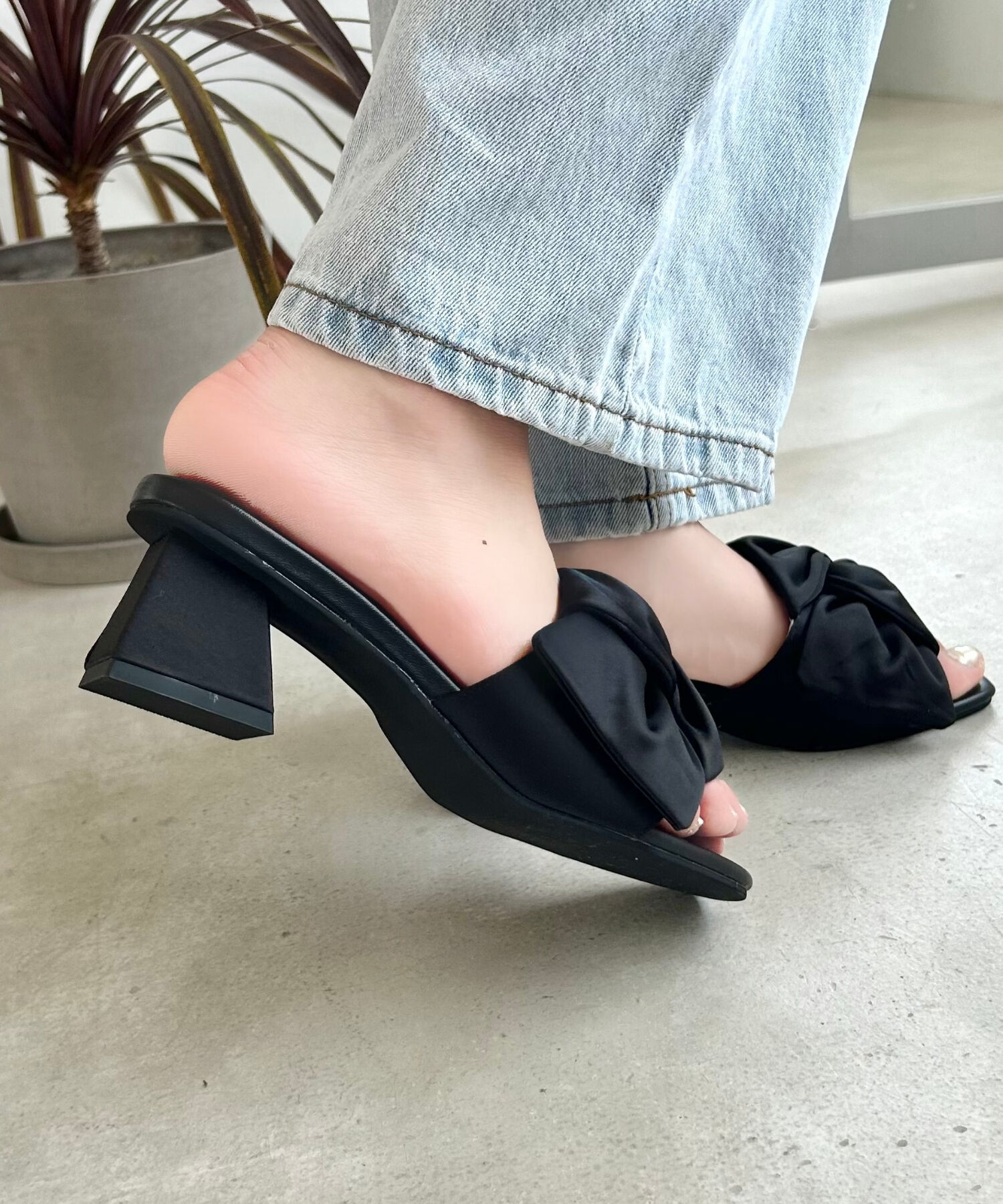 ORiental TRaffic「ビッグリボンモチーフミュール/41227」|サンダル|