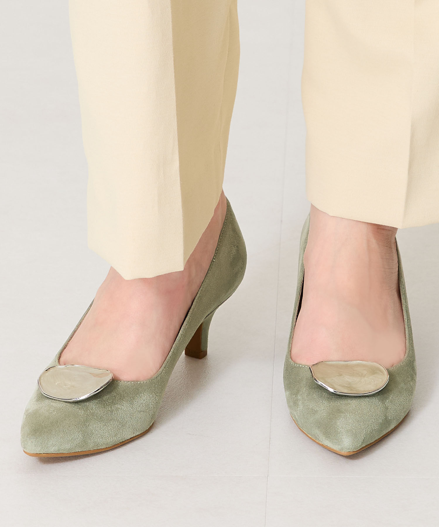 WA Oriental TRaffic「●2025春夏新作●2wayニュアンスモチーフパンプス/52112 人気　トレンド 柔らかい」|パンプス|GREEN