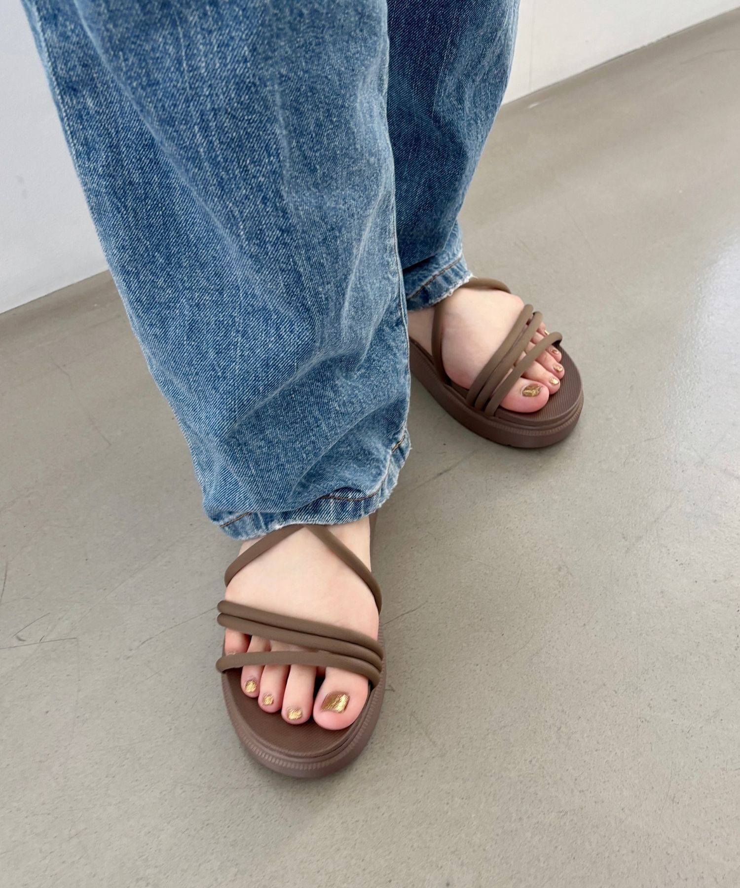 ORiental TRaffic「【WEB限定】●2025春夏新作●チューブストラップスポーツサンダル/55204 厚底　スポサン 人気」|サンダル|