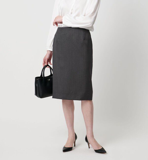 UNITED ARROWS「CANONICO タイトスカート」|スカート|DK.GRAY