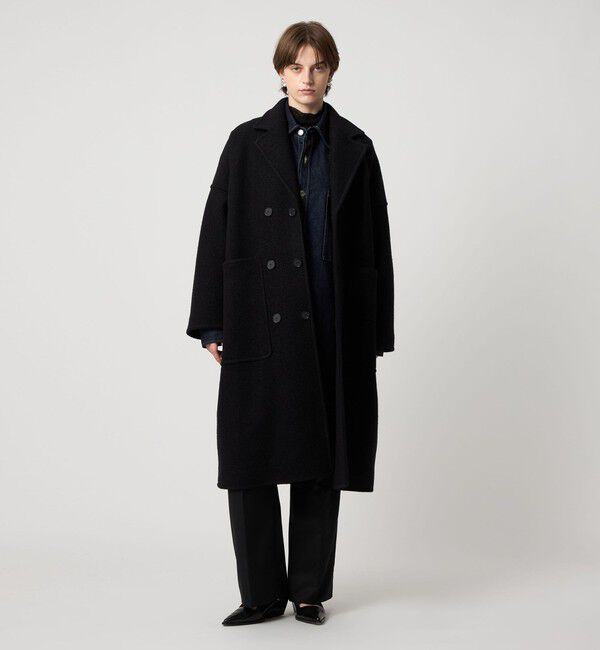 ASTRAET「＜ASTRAET＞6ボタン テーラード コート」|チェスターコート|BLACK