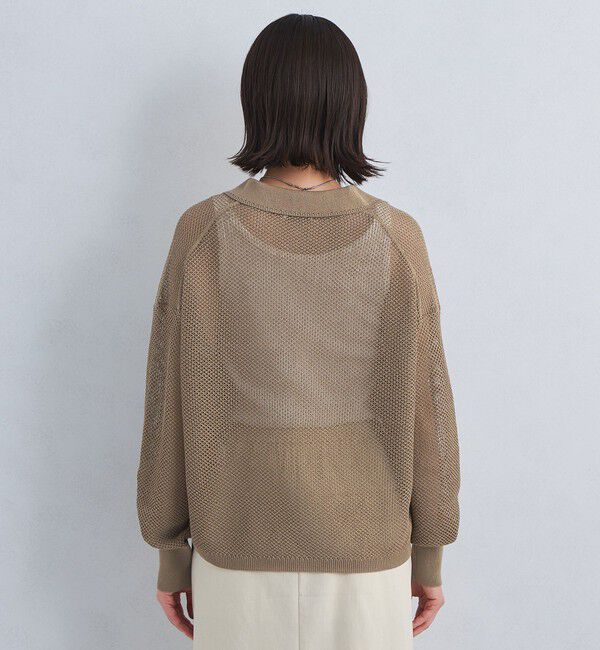 UNITED ARROWS green label relaxing「メッシュ スキッパー ニット プルオーバー -ウォッシャブル-」|ニット・セーター|