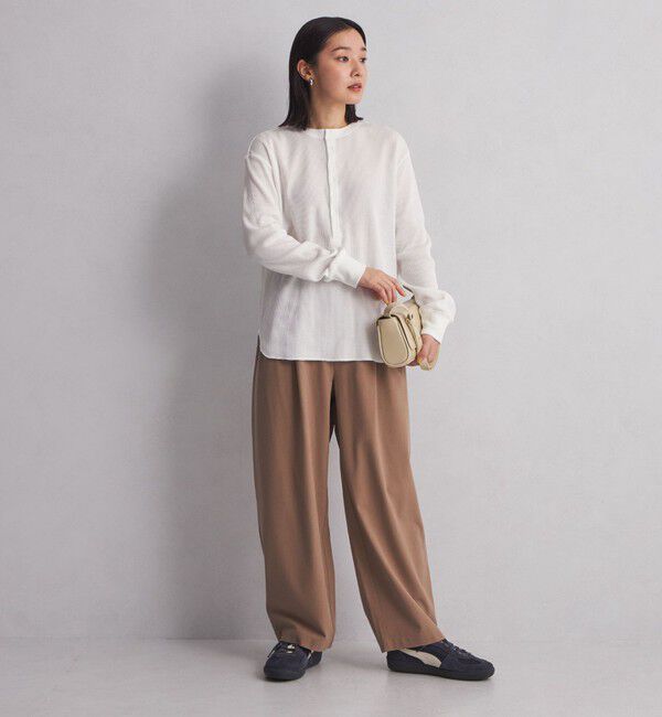 UNITED ARROWS green label relaxing「＜at ease＞ヘンリーネック ワッフル プルオーバー カットソー」|Tシャツ・カットソー|