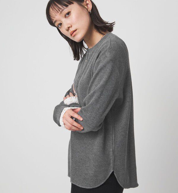 UNITED ARROWS green label relaxing「＜at ease＞ヘンリーネック ワッフル プルオーバー カットソー」|Tシャツ・カットソー|