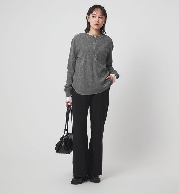 UNITED ARROWS green label relaxing「＜at ease＞ヘンリーネック ワッフル プルオーバー カットソー」|Tシャツ・カットソー|