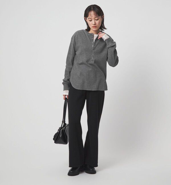 UNITED ARROWS green label relaxing「＜at ease＞ヘンリーネック ワッフル プルオーバー カットソー」|Tシャツ・カットソー|