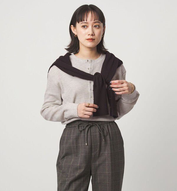 UNITED ARROWS green label relaxing「＜at ease＞ヘンリーネック ワッフル プルオーバー カットソー」|Tシャツ・カットソー|