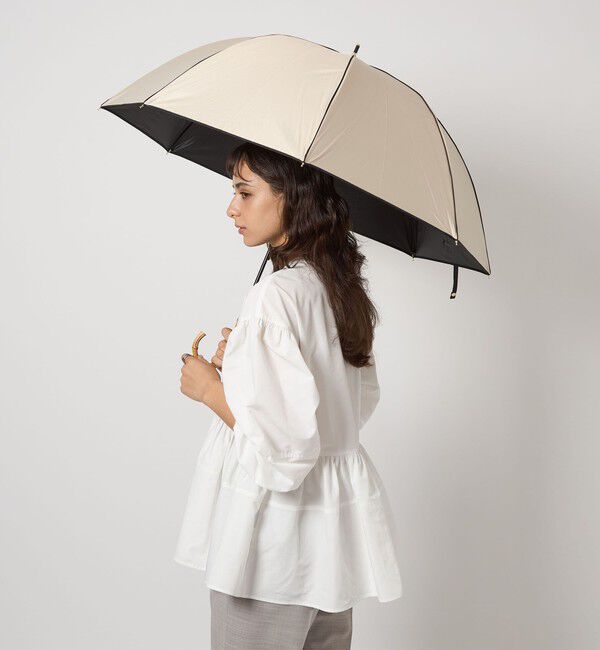 UNITED ARROWS green label relaxing「【別注】＜because＞パイピングアンブレラ / 晴雨兼用 / レイン」|傘|BEIGE