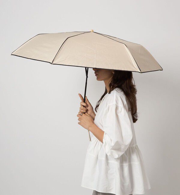 UNITED ARROWS green label relaxing「【別注】＜because＞パイピング 折りたたみ傘 / 晴雨兼用 / レイン 」|傘|BEIGE