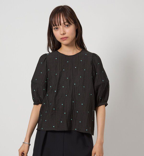 EMMEL REFINES「＜EMMEL REFINES＞EM ハートシシュウ 5SL ブラウス」|シャツ・ブラウス|