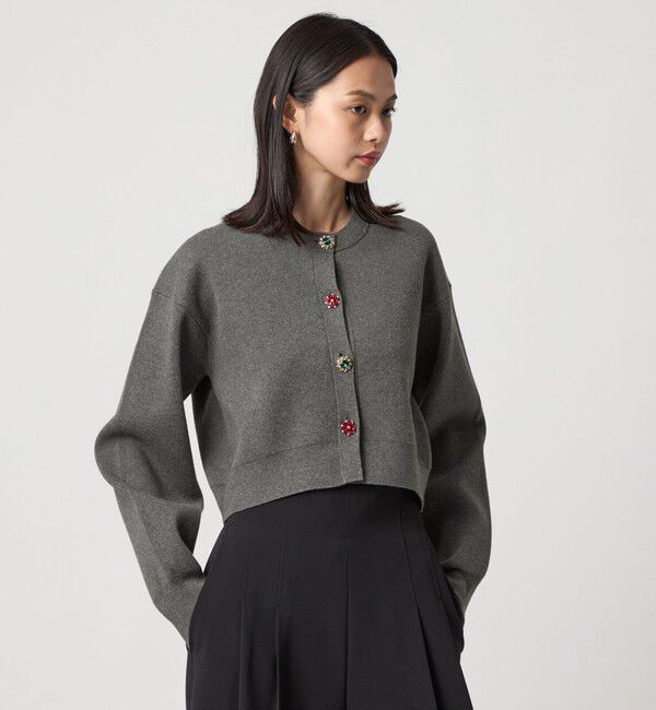 EMMEL REFINES＞EM HW ビジュー ミニ カーディガン（EMMEL REFINES