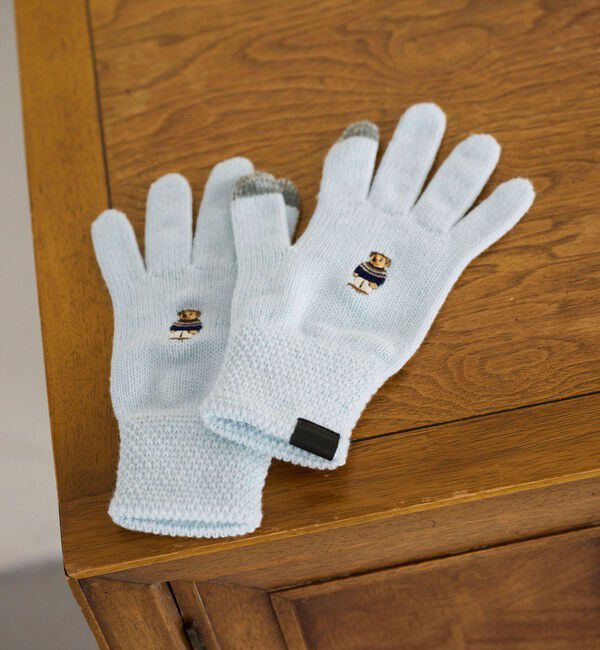 UNITED ARROWS green label relaxing「【別注】＜INFIELDER DESIGN＞ベアー グローブ 手袋  タッチパネル対応」|手袋|LT.BLUE