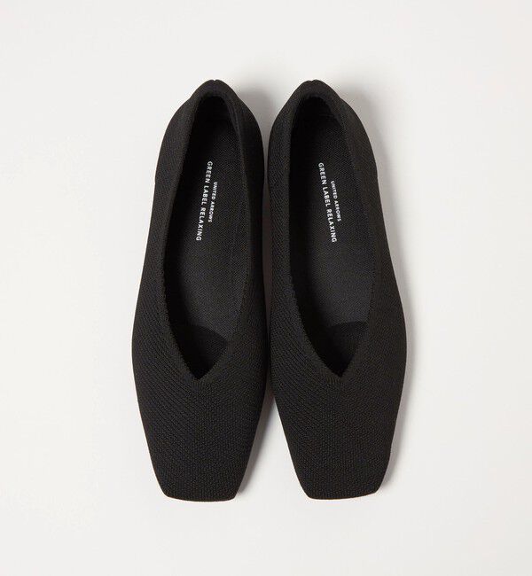 UNITED ARROWS green label relaxing「ウェルネス ニット スクエアVカット シューズ 撥水 ウォッシャブル」|ローファー|