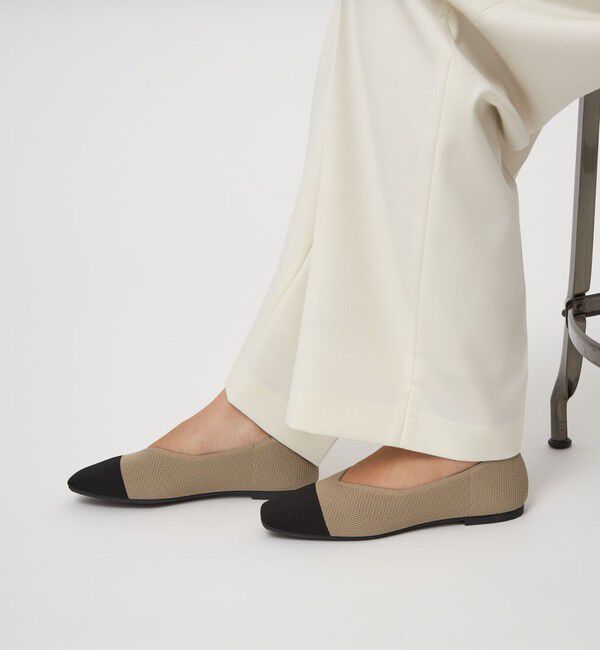 UNITED ARROWS green label relaxing「ウェルネス ニット スクエアVカット シューズ 撥水 ウォッシャブル」|ローファー|