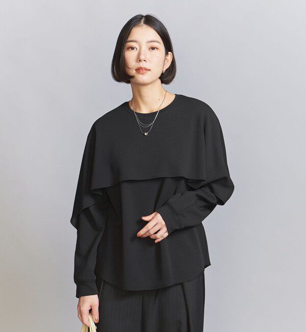 BEAUTY&YOUTH UNITED ARROWS「【WEB限定 Wardrobe DAILY MINIMAL】ケープフリル レイヤーカットソー」|Tシャツ・カットソー|