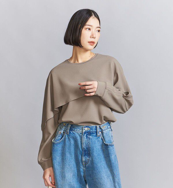 BEAUTY&YOUTH UNITED ARROWS「【WEB限定 Wardrobe DAILY MINIMAL】ケープフリル レイヤーカットソー」|Tシャツ・カットソー|