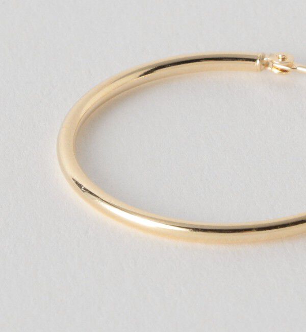 BEAUTY&YOUTH UNITED ARROWS「K10イエローゴールド パイプピアス」|ピアス|