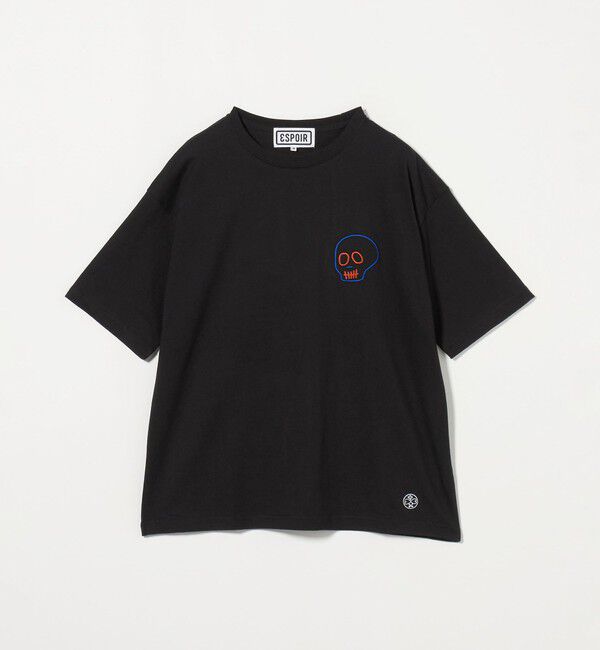 BEAUTY&YOUTH UNITED ARROWS「＜ESPOIR＞Skull エンブロイダリー Tシャツ」|Tシャツ・カットソー|BLACK