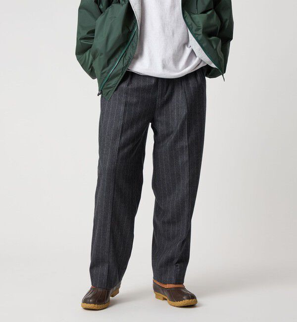 STEVEN ALAN「＜Steven Alan＞ ウール フラノ インツープリーツ ドレス トラウザーズ」|スラックス|