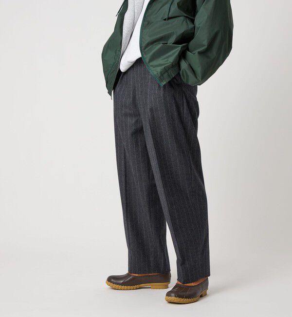 STEVEN ALAN「＜Steven Alan＞ ウール フラノ インツープリーツ ドレス トラウザーズ」|スラックス|