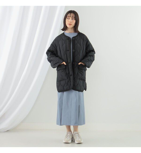 Ray BEAMS 「キルティング ノーカラー ブルゾン」|ブルゾン・スタジャン|